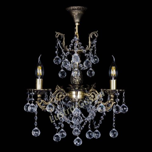 Бронзовая люстра Ариадна №3 Шар в Магнитогорске Гусь Хрустальный