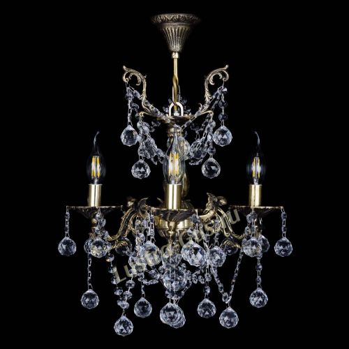 Бронзовая люстра Ариадна №3 Шар в Магнитогорске Гусь Хрустальный