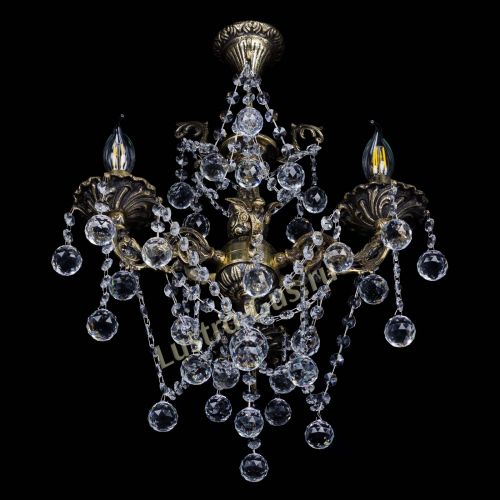 Бронзовая люстра Ариадна №3 Шар в Магнитогорске Гусь Хрустальный