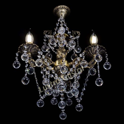 Бронзовая люстра Ариадна №3 Шар в Магнитогорске Гусь Хрустальный