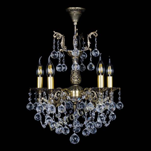 Бронзовая люстра Ариадна №5 Шар в Магнитогорске Гусь Хрустальный