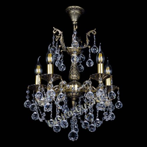 Бронзовая люстра Ариадна №5 Шар в Магнитогорске Гусь Хрустальный