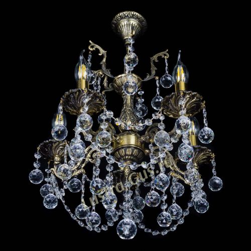 Бронзовая люстра Ариадна №5 Шар в Магнитогорске Гусь Хрустальный