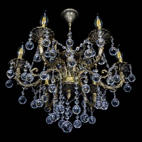 Бронзовая люстра Артемида №6 шар в Магнитогорске Гусь Хрустальный