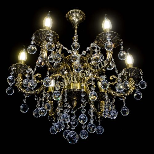 Бронзовая люстра Артемида №6 шар в Магнитогорске Гусь Хрустальный