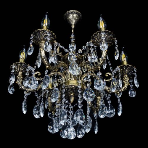 Бронзовая люстра Артемида №6 журавлик в Магнитогорске Гусь Хрустальный