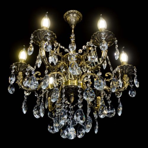 Бронзовая люстра Артемида №6 журавлик в Магнитогорске Гусь Хрустальный