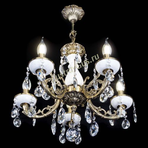 Люстра бронзовая Атланта из мрамора Баден №5/1 в Магнитогорске Гусь Хрустальный