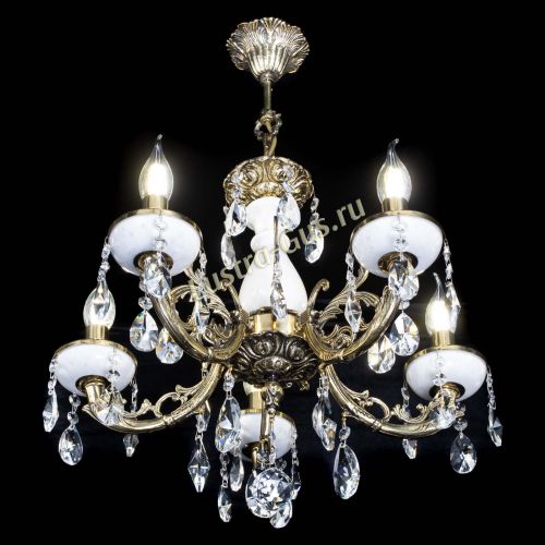 Люстра бронзовая Атланта из мрамора №5/1 Лучик в Магнитогорске Гусь Хрустальный