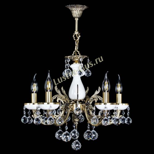 Люстра бронзовая Атланта из мрамора №5/1 Шар в Магнитогорске Гусь Хрустальный