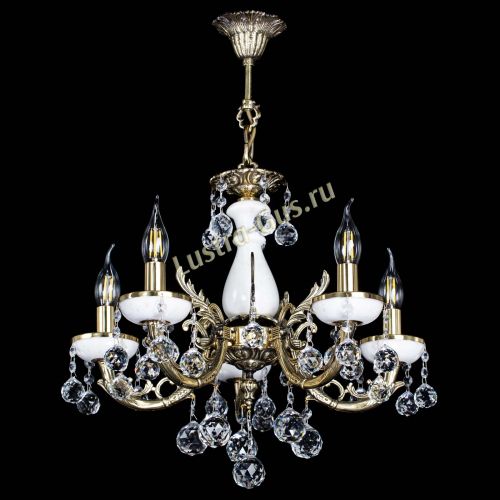 Люстра бронзовая Атланта из мрамора №5/1 Шар в Магнитогорске Гусь Хрустальный