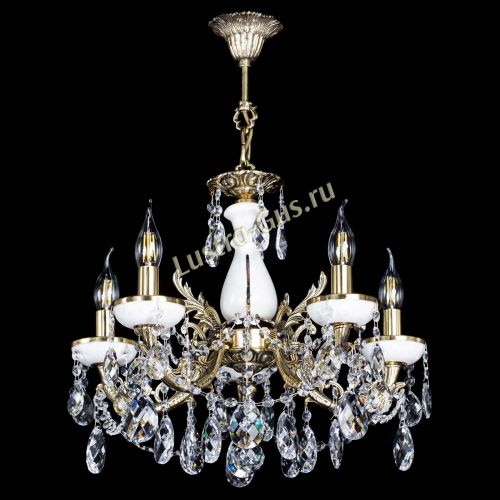 Люстра бронзовая Атланта из мрамора Баден №5/3 в Магнитогорске Гусь Хрустальный