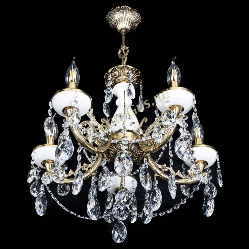 Люстра бронзовая Атланта из мрамора Баден №5/3 в Магнитогорске Гусь Хрустальный