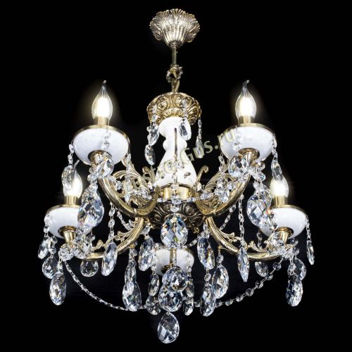 Люстра бронзовая Атланта из мрамора Баден №5/3 в Магнитогорске Гусь Хрустальный