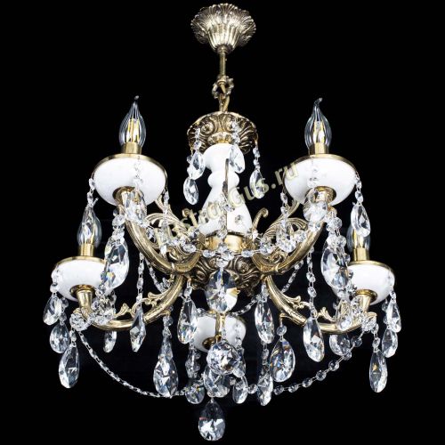 Люстра бронзовая Атланта из мрамора №5/3 Лучик в Магнитогорске Гусь Хрустальный