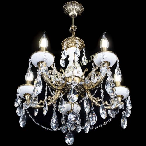 Люстра бронзовая Атланта из мрамора №5/3 Лучик в Магнитогорске Гусь Хрустальный