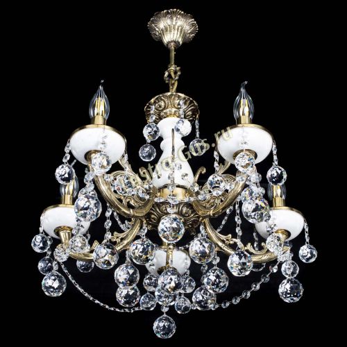 Люстра бронзовая Атланта из мрамора №5/3 Шар в Магнитогорске Гусь Хрустальный