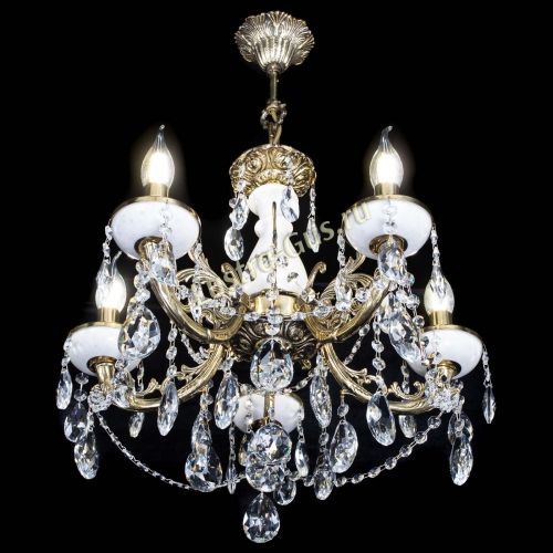 Люстра бронзовая Атланта из мрамора №5/3 Журавлик в Магнитогорске Гусь Хрустальный