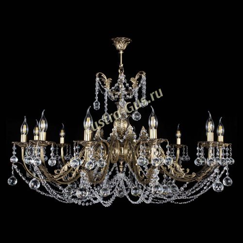 Люстра бронзовая Делия №12 шар в Магнитогорске Гусь Хрустальный