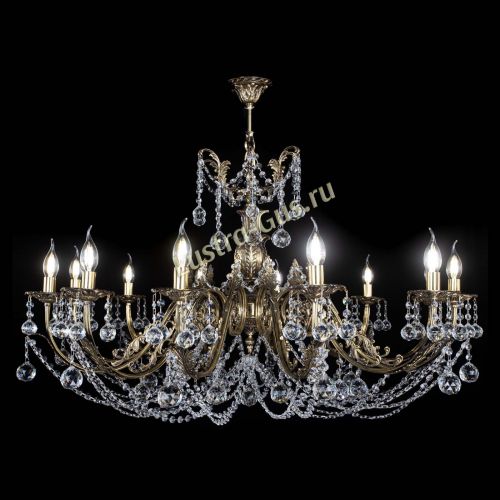 Люстра бронзовая Делия №12 шар в Магнитогорске Гусь Хрустальный