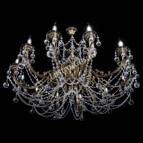 Люстра бронзовая Делия №12 шар в Магнитогорске Гусь Хрустальный