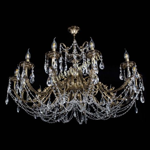 Люстра бронзовая Делия №12 журавлик в Магнитогорске Гусь Хрустальный