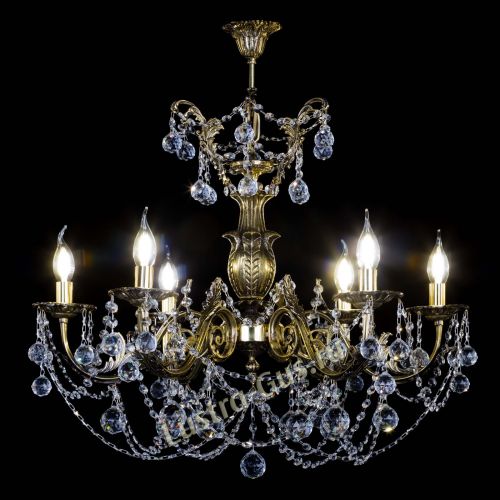 Люстра бронзовая Делия №6 шар в Магнитогорске Гусь Хрустальный