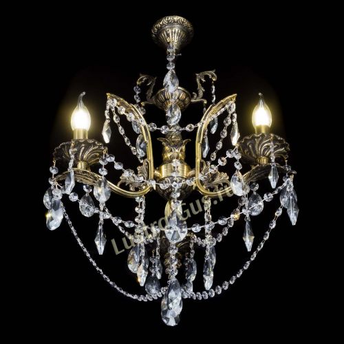 Бронзовая люстра Гелла №3 лучик в Магнитогорске Гусь Хрустальный