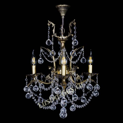 Бронзовая люстра Гелла №3 шар в Магнитогорске Гусь Хрустальный