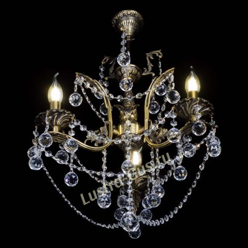 Бронзовая люстра Гелла №3 шар в Магнитогорске Гусь Хрустальный