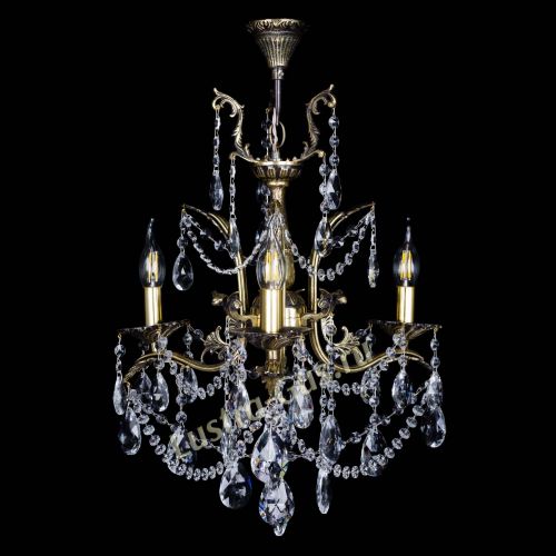 Бронзовая люстра Гелла №3 журавлик в Магнитогорске Гусь Хрустальный