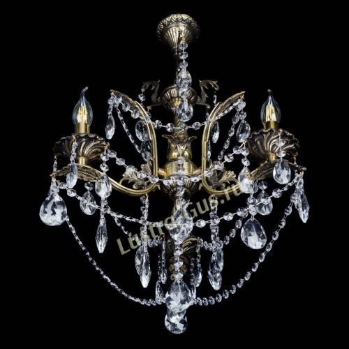 Бронзовая люстра Гелла №3 журавлик в Магнитогорске Гусь Хрустальный