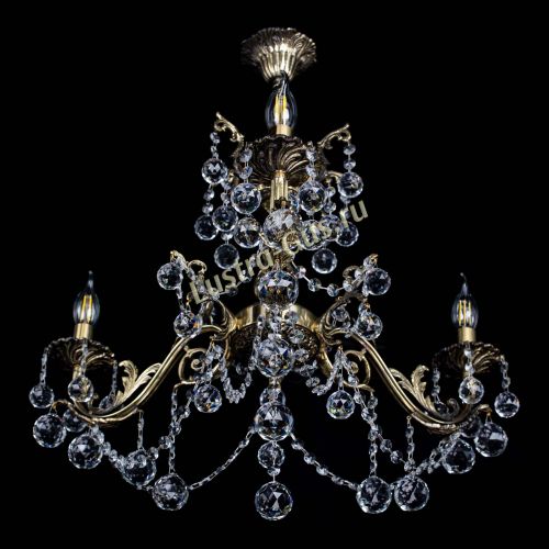 Люстра бронзовая Кассандра №3 шар в Магнитогорске Гусь Хрустальный