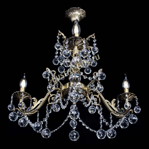 Люстра бронзовая Кассандра №3 шар в Магнитогорске Гусь Хрустальный