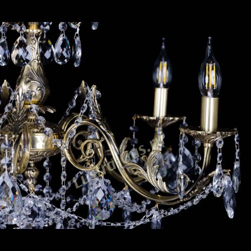 Бронзовая люстра Кассандра №5 баден в Магнитогорске Гусь Хрустальный