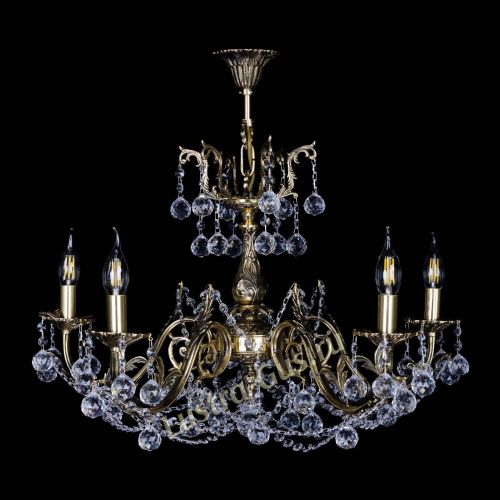 Бронзовая люстра Кассандра №5 шар в Магнитогорске Гусь Хрустальный