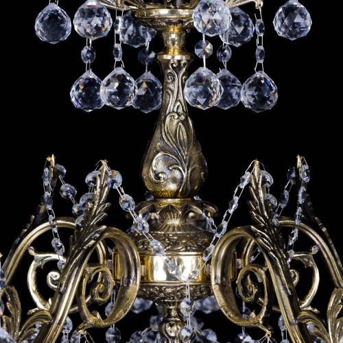 Бронзовая люстра Кассандра №5 шар в Магнитогорске Гусь Хрустальный