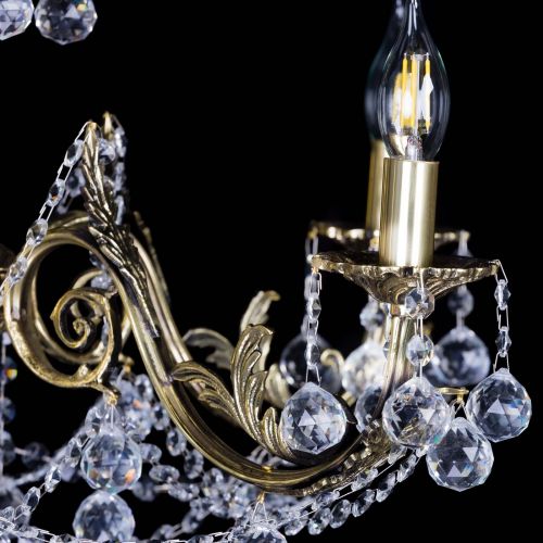 Бронзовая люстра Кассандра №5 шар в Магнитогорске Гусь Хрустальный