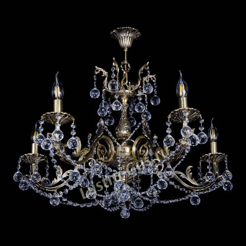 Бронзовая люстра Кассандра №5 шар в Магнитогорске Гусь Хрустальный