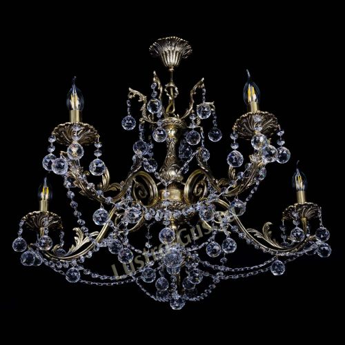 Бронзовая люстра Кассандра №5 шар в Магнитогорске Гусь Хрустальный