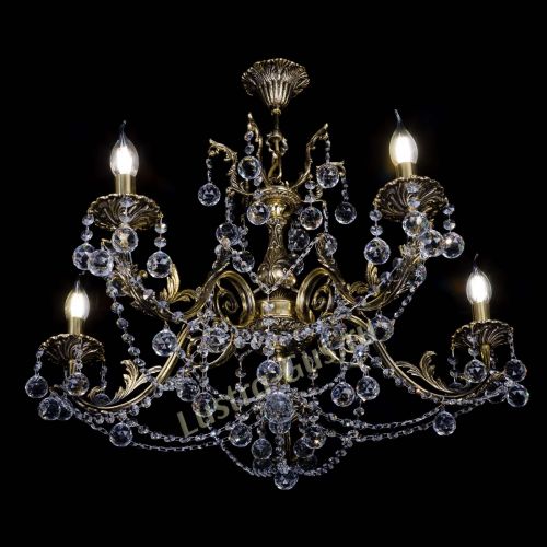 Бронзовая люстра Кассандра №5 шар в Магнитогорске Гусь Хрустальный