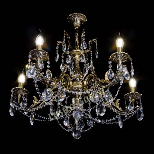 Бронзовая люстра Кассандра №5 журавлик в Магнитогорске Гусь Хрустальный