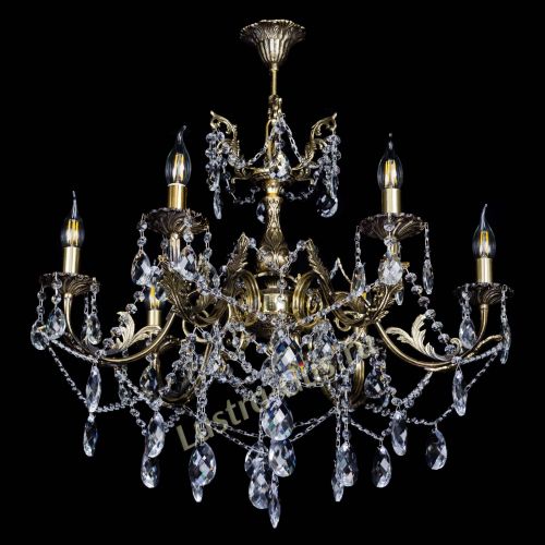 Бронзовая люстра Кассандра №6/2 баден в Магнитогорске Гусь Хрустальный