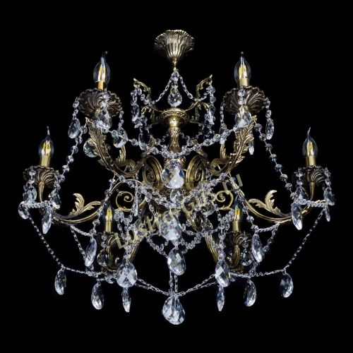 Бронзовая люстра Кассандра №6/2 баден в Магнитогорске Гусь Хрустальный