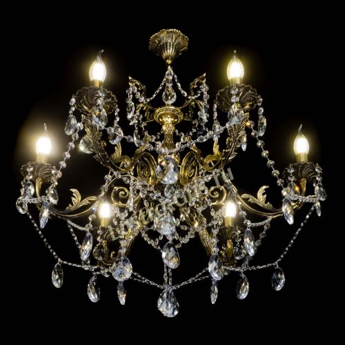 Бронзовая люстра Кассандра №6/2 баден в Магнитогорске Гусь Хрустальный