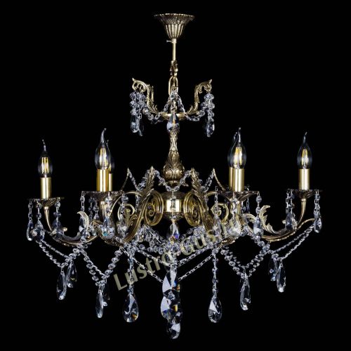  Бронзовая люстра Кассандра №6/2 лучик в Магнитогорске Гусь Хрустальный