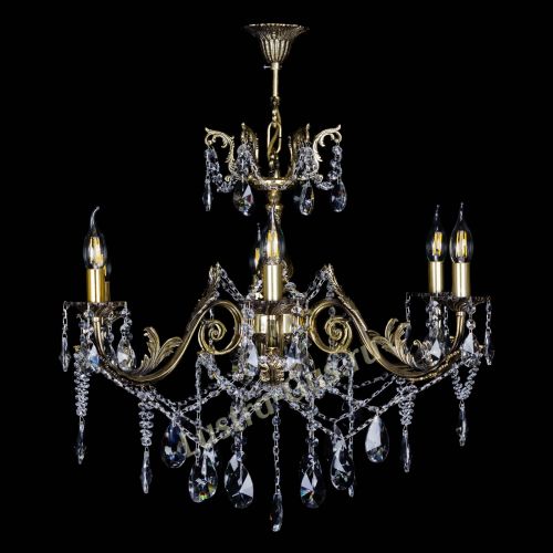  Бронзовая люстра Кассандра №6/2 лучик в Магнитогорске Гусь Хрустальный