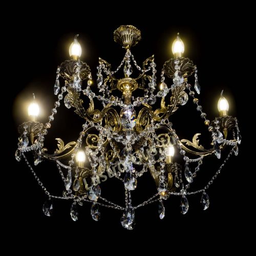  Бронзовая люстра Кассандра №6/2 лучик в Магнитогорске Гусь Хрустальный