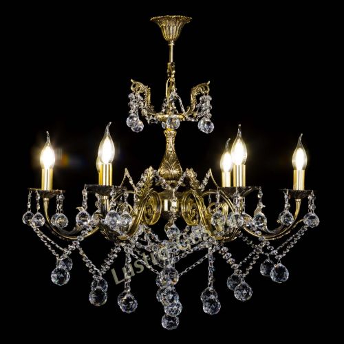 Бронзовая люстра Кассандра №6/2 шар в Магнитогорске Гусь Хрустальный