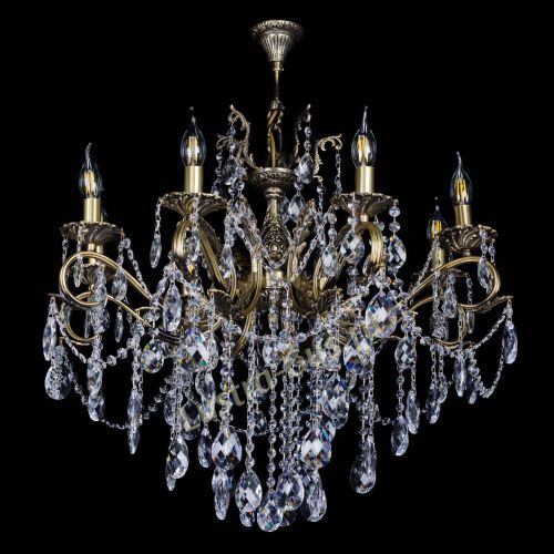 Бронзовая люстра Мелания №8/2 баден в Магнитогорске Гусь Хрустальный